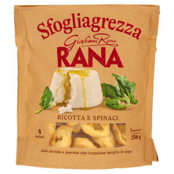 RANA SFOGLIAGREZZA TORTELLINI RICOTTA SPINACI 250 GR