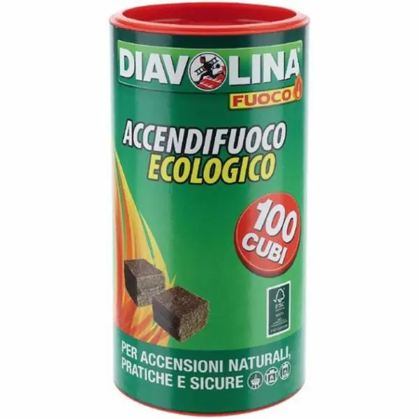 DIAVOLINA ACCENDIFUOCO ECOLOGICO BAR.100CUB