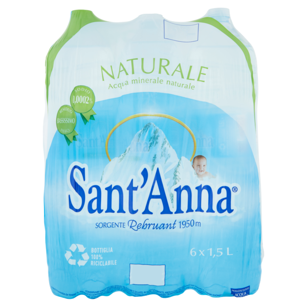 ACQUA SANT ANNA NATURALE 1,5 LT 1500 ML