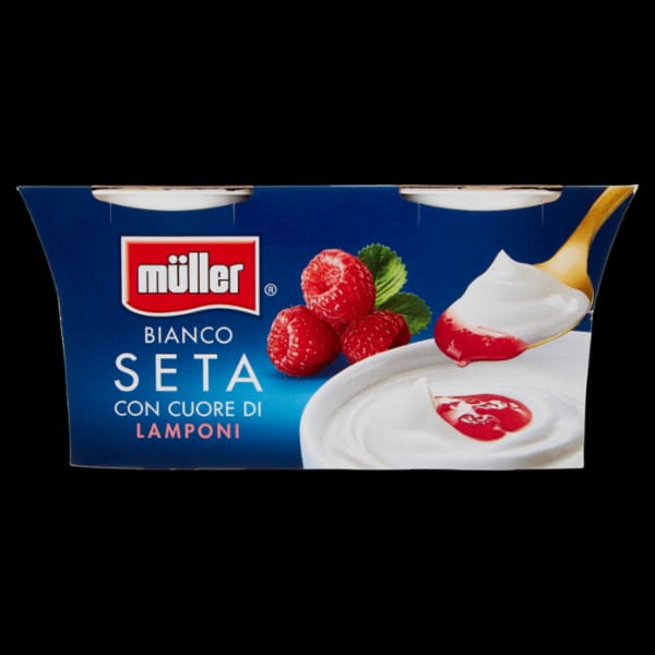 Yogurt Muller Bianco Seta Lamponi 2 x 150 g 125 gr