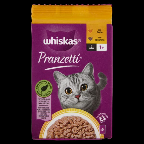 Whiskas Pranzetti Carni Bianche x6 50 gr