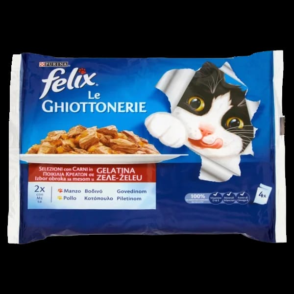 Felix Ghiottonerie Manzo Pollo 4 x 85 gr