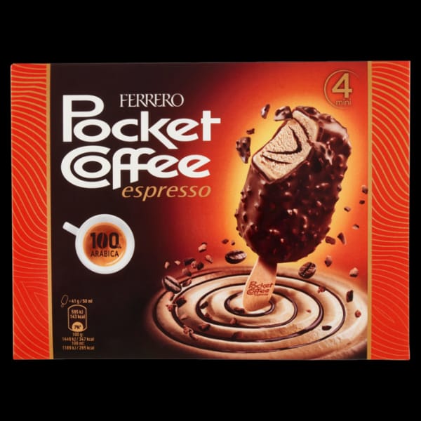 Gelato Ferrero Pocket Coffee 4 x 41 g 164 gr