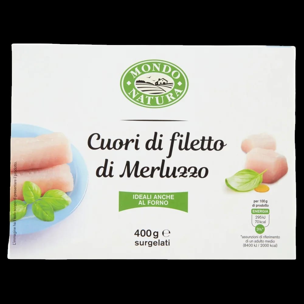 Mondo Natura Cuori di Filetto di Merluzzo 400 gr