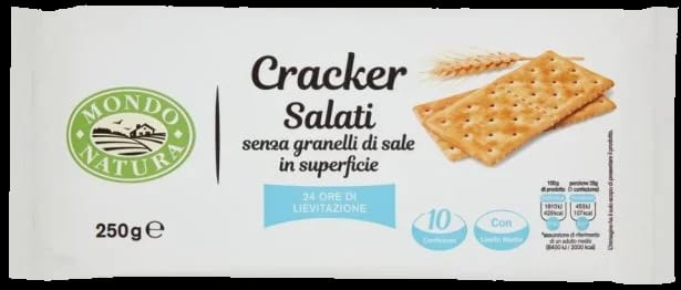 Mondo Natura Cracker Salati Senza Gran Sale Superf 250 gr