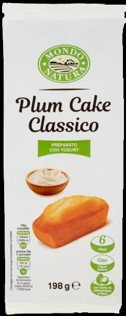 Mondo Natura Plumcake Yogurt x6 198 gr