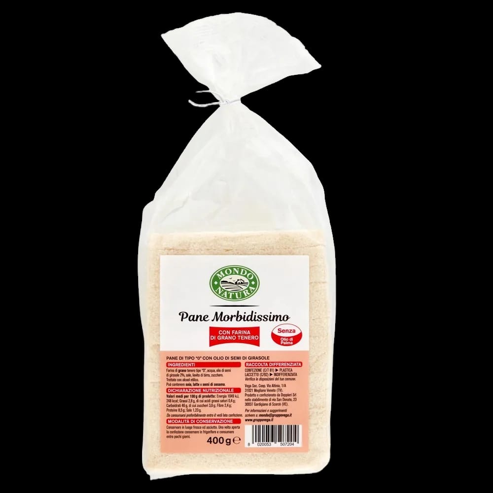 Mondo Natura Pane Morbidissimo con Farina Grano Tenero 400 gr