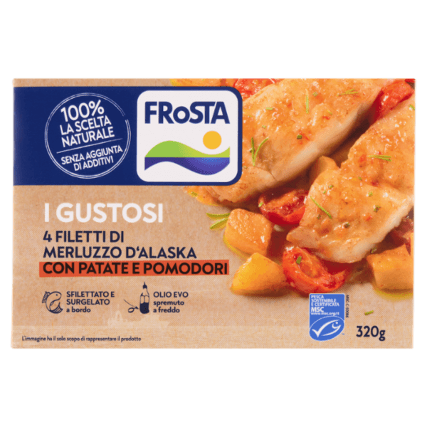 Frosta Filetti di Merluzzo Gustosi PATATE/POMODORI 320 gr