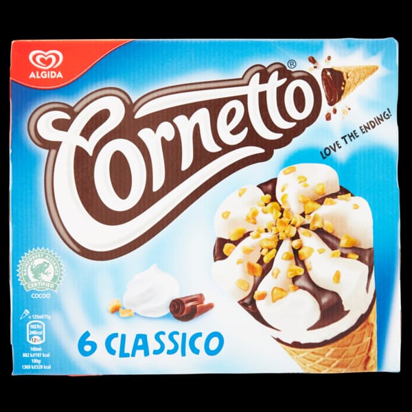 Cornetto Algida Classico x 6 450 gr