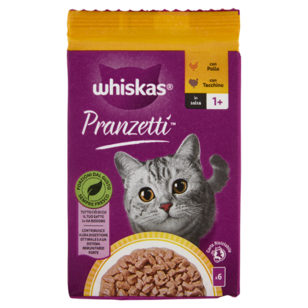 WHISKAS PRANZETTI CARNI BIANCHE X6