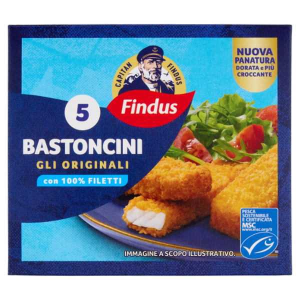 FINDUS BASTONCINI MERLUZZO X 5 X 125 GR